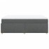 Cama box spring con colchón tela gris oscuro 160x200