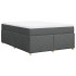 Cama box spring con colchón tela gris oscuro 160x200