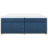 Cama box spring con colchón tela azul 200x200