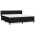Cama box spring con colchón tela negro 180x200
