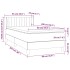 Cama box spring con colchón tela gris claro 90x200