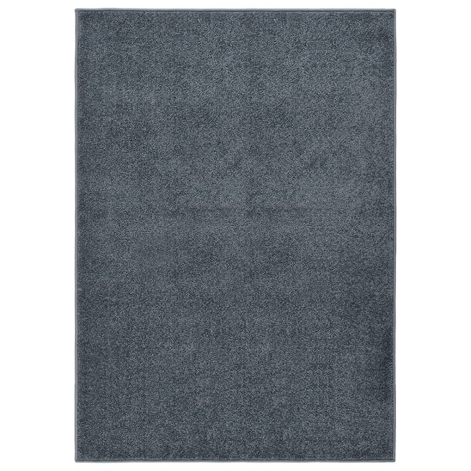 Alfombra de pelo corto gris antracita 240x340