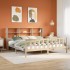 Cama con estantería sin colchón madera maciza de pino