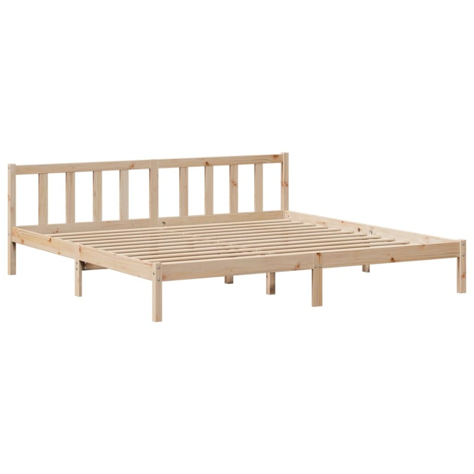 Cama con estantería sin colchón madera maciza de pino