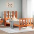 Sofá con estantería sin colchón madera maciza marrón 90x200
