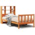 Sofá con estantería sin colchón madera maciza marrón 90x200