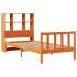 Sofá con estantería sin colchón madera maciza marrón 90x200