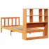 Sofá con estantería sin colchón madera maciza marrón 90x200