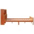 Cama con estantería sin colchón madera maciza marrón 160x200