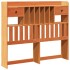 Cama con estantería sin colchón madera maciza marrón 160x200