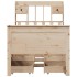 Cama con estantería sin colchón madera maciza de pino