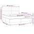 Cama box spring colchón y LED cuero sintético blanco 180x200