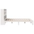 Cama con estantería sin colchón madera maciza blanca 150x200