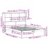 Cama con estantería sin colchón madera maciza blanca 150x200
