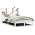 Cama con estantería sin colchón madera maciza blanca 160x200