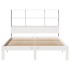 Cama con estantería sin colchón madera maciza blanca 160x200