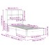 Cama con estantería sin colchón madera maciza marrón 100x200
