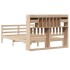 Cama con estantería sin colchón madera maciza de pino