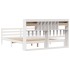 Cama con estantería sin colchón madera maciza blanca 180x200