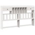 Cama con estantería sin colchón madera maciza blanca 180x200