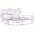 Cama con estantería sin colchón madera maciza blanca 180x200