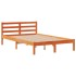 Cama con estantería sin colchón madera maciza marrón