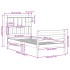 Sofá con estantería sin colchón madera maciza marrón 90x200