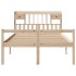 Cama con estantería sin colchón madera maciza de pino