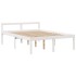 Cama con estantería sin colchón madera maciza blanca 160x200