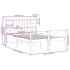 Cama con estantería sin colchón madera maciza marrón 150x200