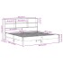 Cama con estantería sin colchón madera maciza marrón 200x200