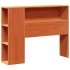 Cama con estantería sin colchón madera maciza marrón 75x190