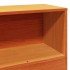 Cama con estantería sin colchón madera maciza marrón 75x190