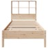 Cama con estantería sin colchón madera maciza de pino