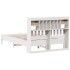 Cama con estantería sin colchón madera maciza blanca 160x200