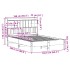 Cama con estantería sin colchón madera maciza blanca 160x200