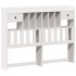 Cama con estantería sin colchón madera maciza blanca 140x200