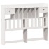 Cama con estantería sin colchón madera maciza blanca 135x190