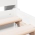 Cama con estantería sin colchón madera maciza blanca 135x190