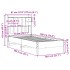 Cama con estantería sin colchón madera maciza de pino 75x190