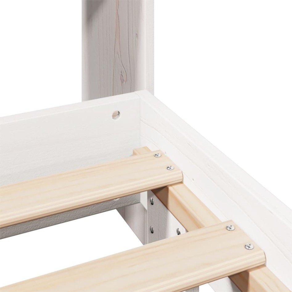 Estructura de cama sin colchón madera maciza de pino 160x200