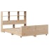 Estructura de cama sin colchón madera maciza de pino 140x190