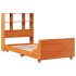 Estructura de cama sin colchón madera maciza marrón 75x190