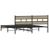 Estructura de cama sin colchón metal roble Sonoma 180x200