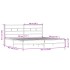 Estructura de cama sin colchón metal roble Sonoma 180x200