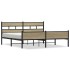 Estructura de cama sin colchón metal roble Sonoma 180x200