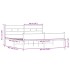 Estructura de cama sin colchón metal roble Sonoma 180x200