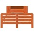 Estructura de cama sin colchón madera maciza marrón 135x190