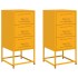 Mesitas de noche 2 uds acero amarillo mostaza 36x39x78