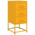 Mesitas de noche 2 uds acero amarillo mostaza 36x39x78